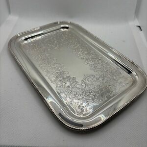 Sheffield Reproduction 6546 Silver Plated 9" Tray, Circa 1950s, Rare Find